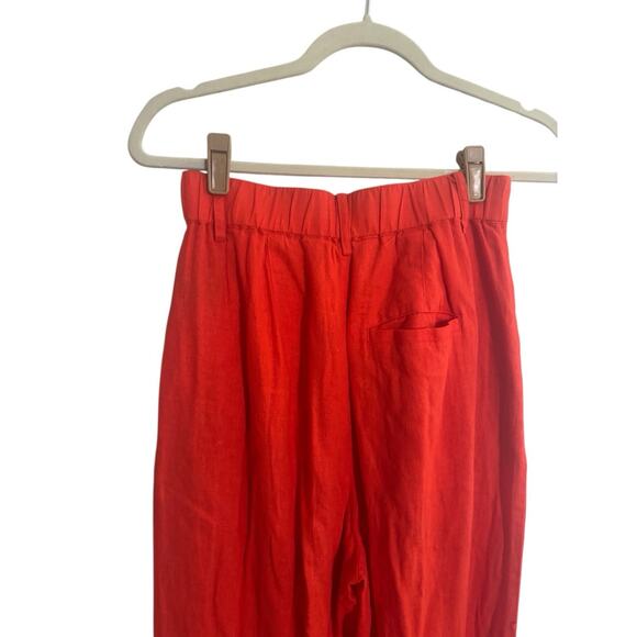 Urban Outfitters Women Small Hi-Rise Linen Rayon Wide Leg Pants Pleated #5605 - Picture 6 of 14